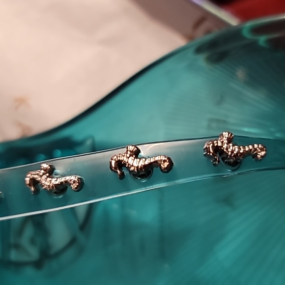 NIB KATY PERRY SEAHORSE MERMAID GEL SANDAL SIZE 11 OCEAN BLUE - Picture 7 of 11